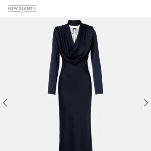 Rotate long sleeve maxi satin dress. Open back